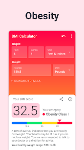 BMI 计算器 MOD APK（专业版解锁）4