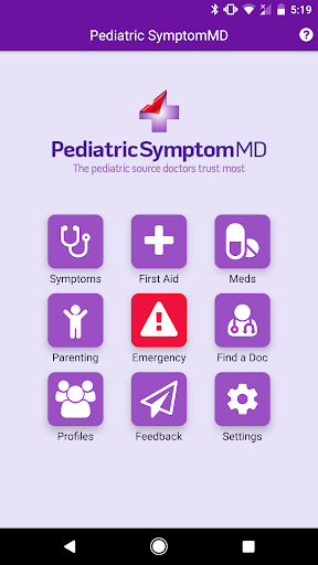 Android application Pediatric SymptomMD screenshort