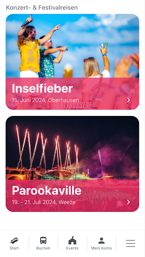 Android application Partybusse screenshort