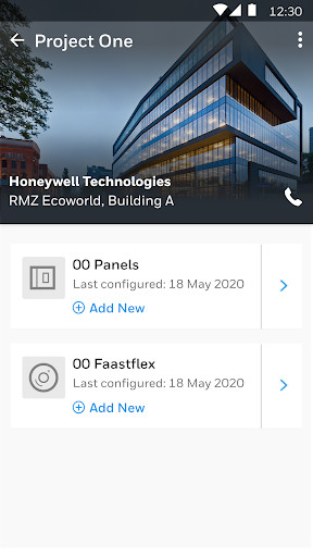 Android application Honeywell SmartConfig screenshort