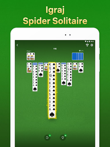 Solitaire Spider Classic (1, 2, 4 suits) — Igrajte online