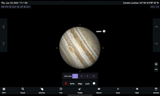 SkySafari 7 Plus-schermafbeelding