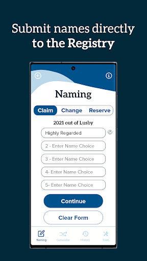 Android application The Jockey Club Naming screenshort