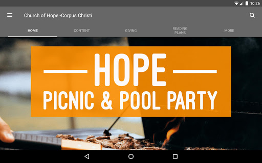 Screenshot of Church of Hope CC