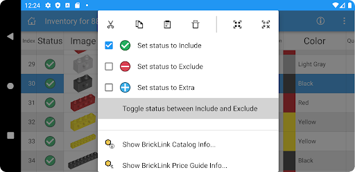 Android application BrickStore screenshort