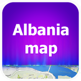 Albania map travel icon