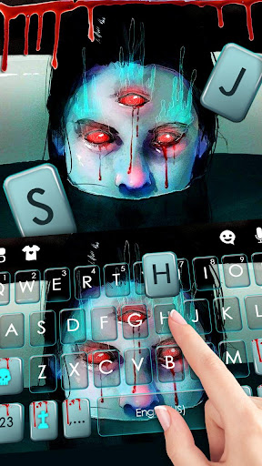 Creepy Girl Keyboard Theme Screen 2