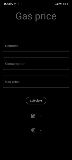 Android application Consumption Calculator screenshort