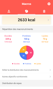 Macros - Compteur de Calories et Planificateur Capture d'écran