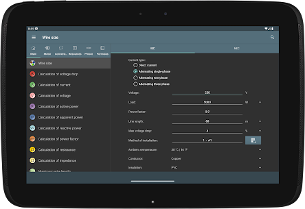 Electrical Calculations MOD APK (Pro Unlocked) 8