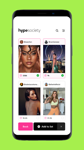 Android application hypesociety screenshort