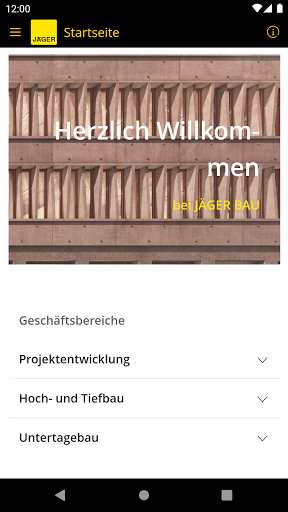 Android application Jäger App screenshort