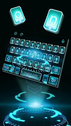 Neon Technology Keyboard Theme