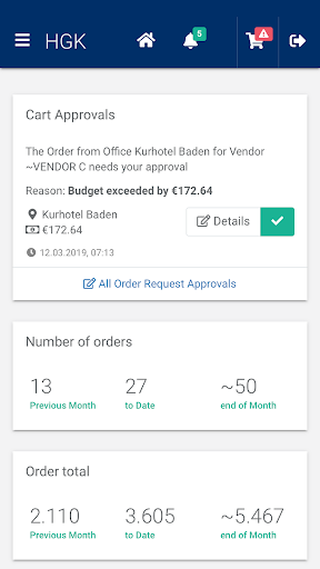 Android application HGK-AllOrder screenshort
