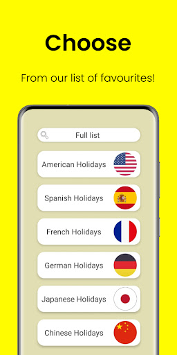 Android application Holiday App screenshort