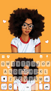 Captura de Pantalla 5 Cute Afro Girl Fondo de teclad android