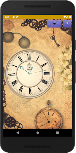 Android application Beautiful Analog Vintage Clock screenshort
