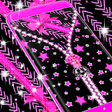 Locker black and pink icon
