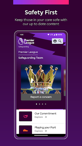 Android application Premier League Safeguarding screenshort
