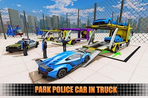 US Police City Car Transport Truck 3D