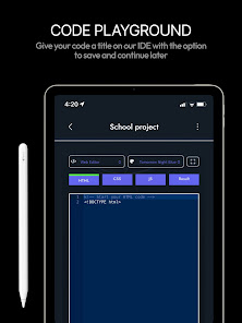 Captura de Pantalla 10 aptLearn CodePen IDE android