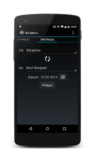 BG Metro - Red voznje Screen 3