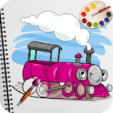 Train Coloring Book Pages Game icon