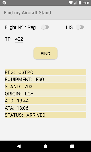 Find my Aircraft Stand Screen 3