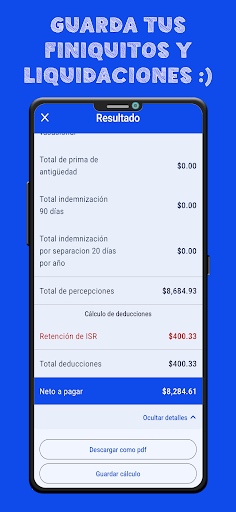 Finiquito Liquidación 2024 MX Screen 3