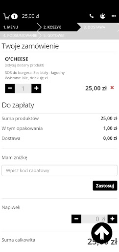 Android application O'Cheese Bydgoszcz screenshort