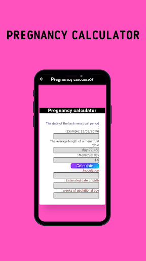 pregnancy calculator Screen 2