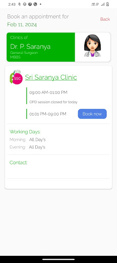 Sara Health Screen 3