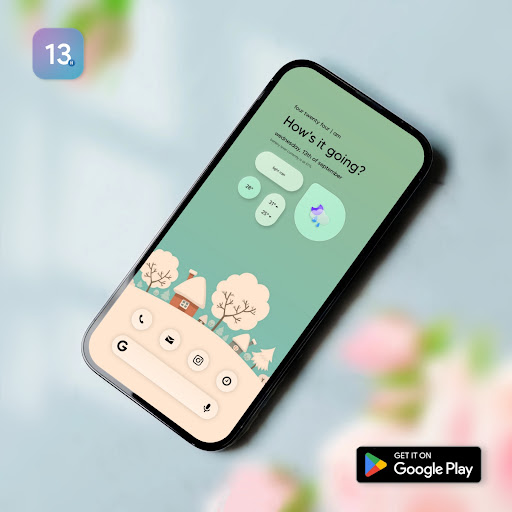 Android application Glass 13 KWGT screenshort