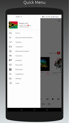 Android application Radio VU: All Vanuatu Stations screenshort