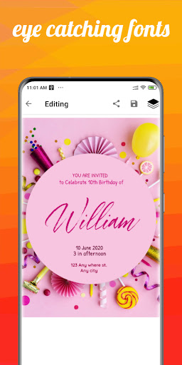 Android application Birthday Card Maker & Designer screenshort
