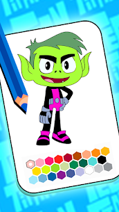 Teen Titans coloring cartoon v9 MOD APK (Unlimited Money) Free For Android 6