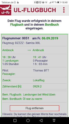 UL Flugbuch - das digitale Flu
