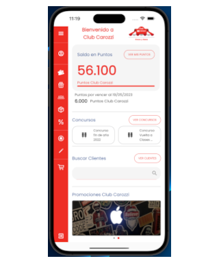 Android application Vendedores Club Carozzi screenshort