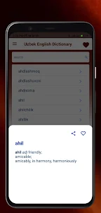 Uzbek English dictionary