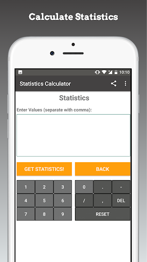 Screenshot of Statistics Calculator