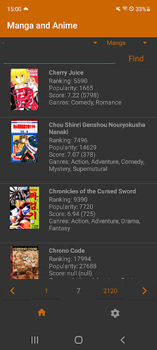 Android application Anime & Manga Finder screenshort