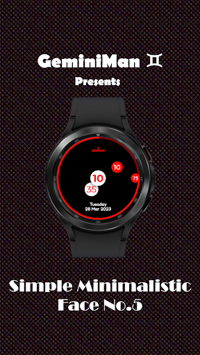 Android application Simple Minimalistic Face 5 screenshort