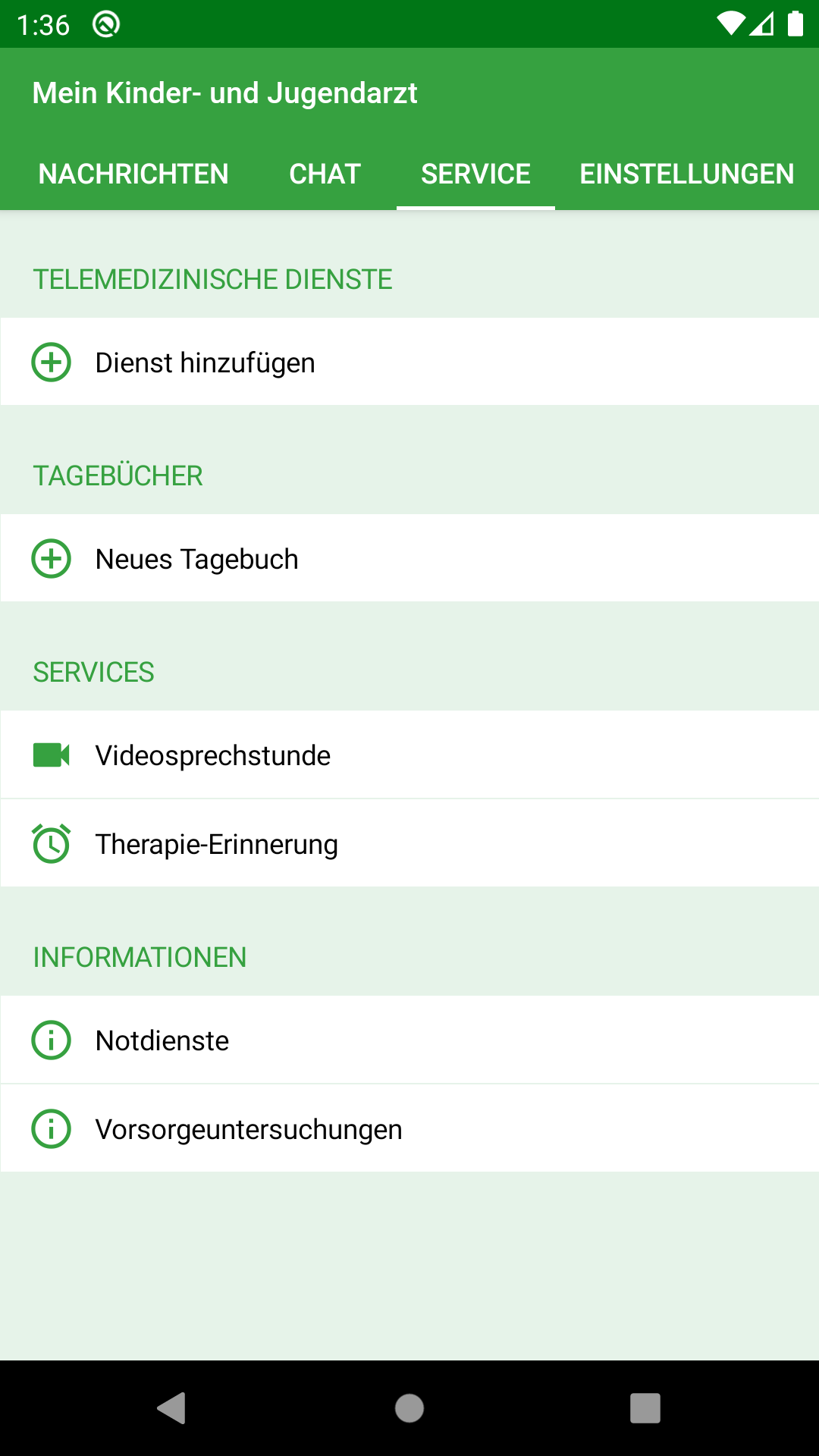 Android application PraxisApp Kinder- & Jugendarzt screenshort