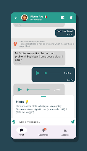 Android application Fluent Buddy screenshort