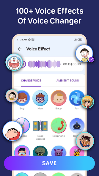 Voice Changer by Sound Effects 23 APK + Mod (Unlimited money) untuk android