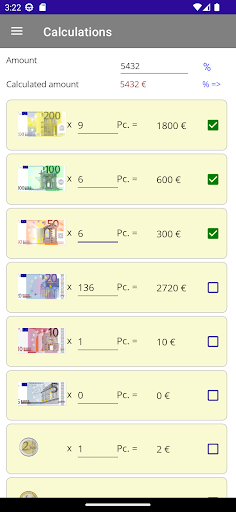 Money Calculator Screen 2