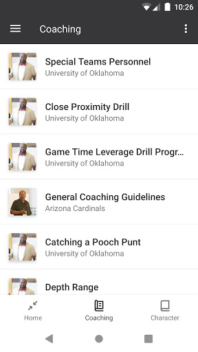 The iCoach App Screen 2