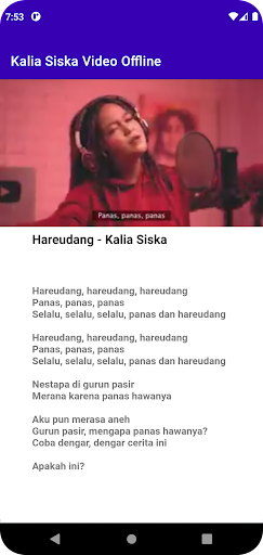 Kalia Siska Video Offline Screen 2