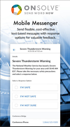 OnSolve Send Word Now Mobile Screen 3