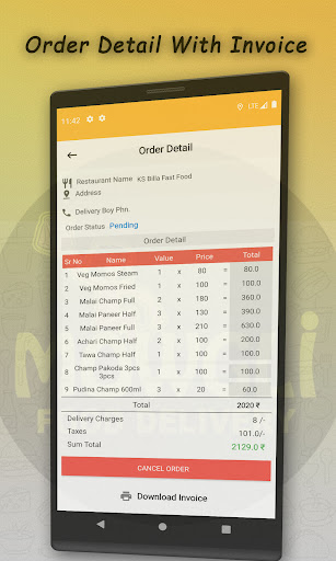 Mowgli Food Delivery Screen 3